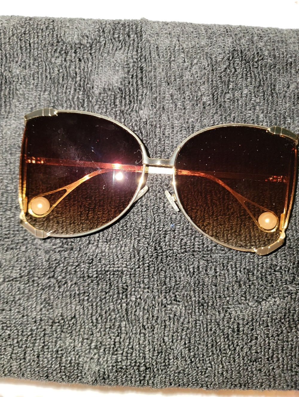 Gold Frame Brown Gradient Women's Sunglasses